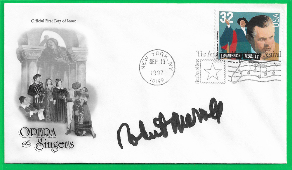 Robert Merrill Baratone Singer Actor Signed "Opera First Day Cover 1997"