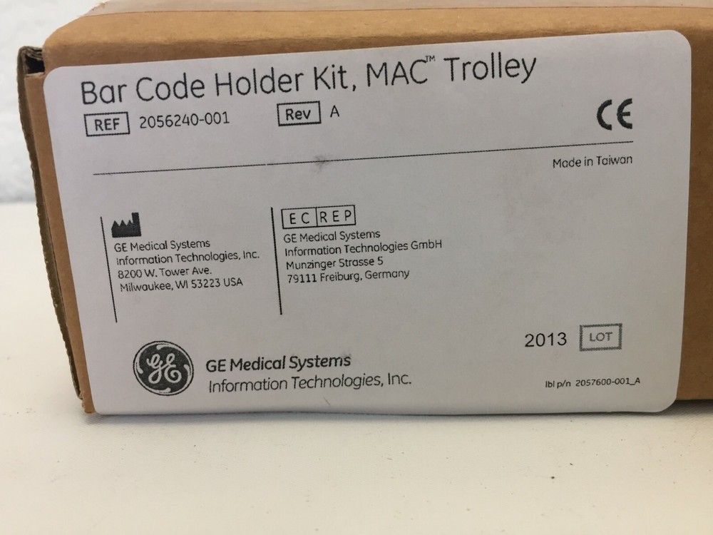 GE MAC Trolley Cart Bar Code Holder Kit 2056240-001
