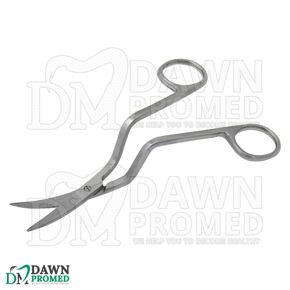 3 Pcs Machine Embroidery Double Curved Scissors 6" Pro Bent Handle German Grade