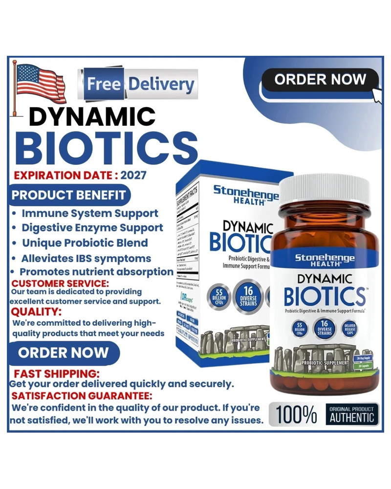 Dynamic BIOTICS Stonehenge Probiotic Immune, Digestive, IBS & Gut Support