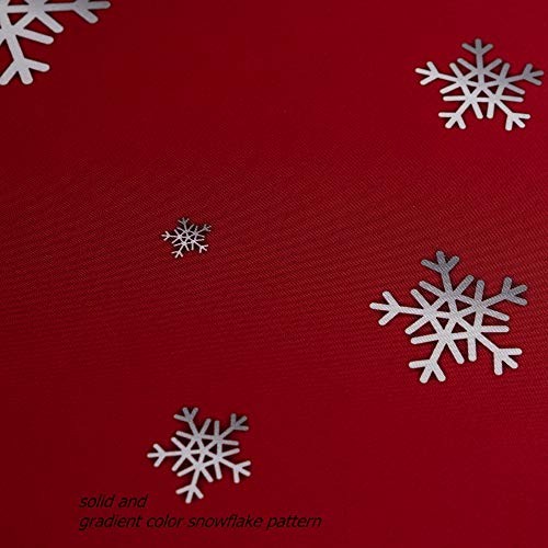 Decorative Christmas Tablecloth,Gradient-Colored 120" x 60" (Rectangular) Red