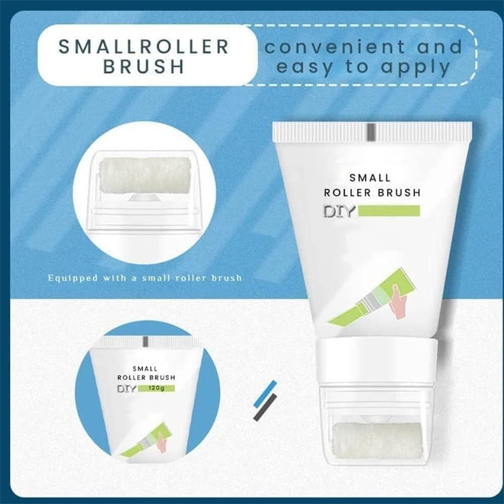 Small Roller Wall Patching Brush 3 Pack, White Repair Paste for Gaps Graffiti