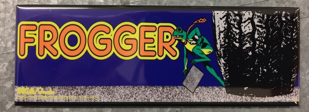 Frogger Arcade Game Marquee Fridge Magnet