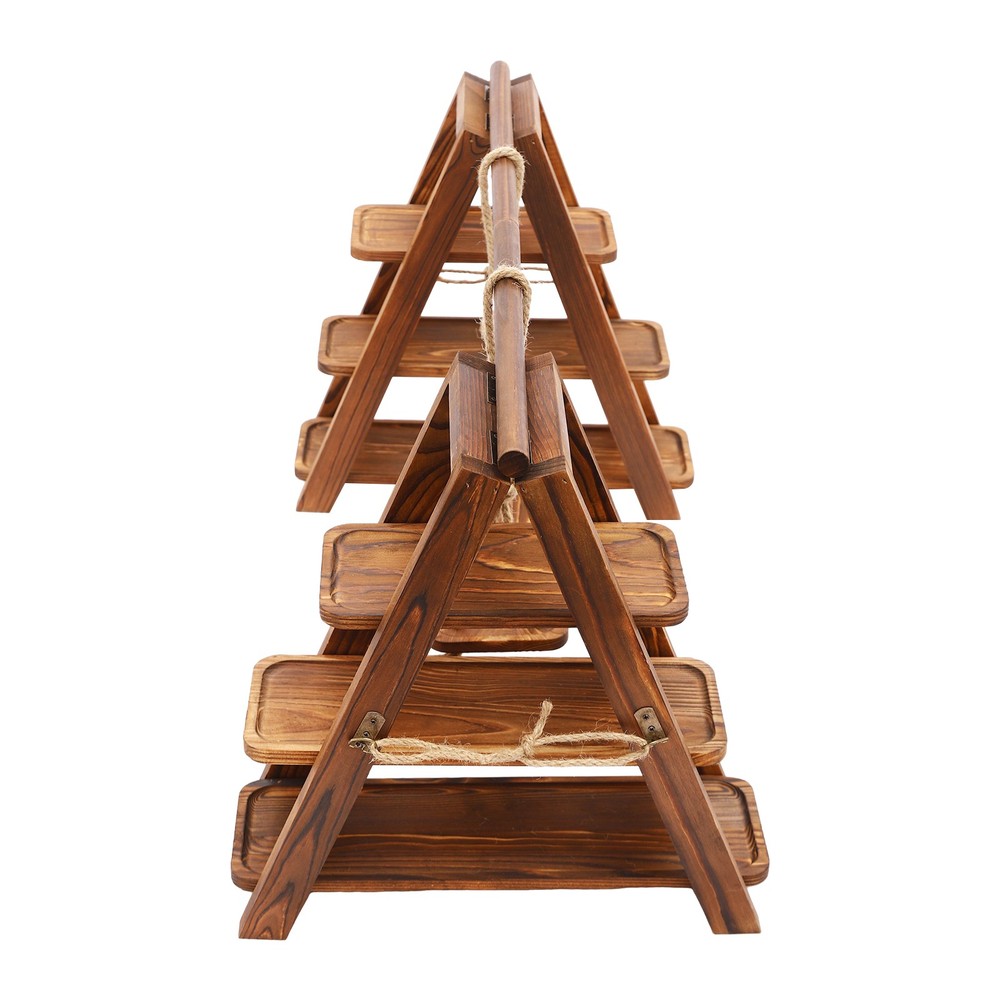 3 Tiers Solid Wooden Simplicity Serving Tray Dessert Stand Decor Cupcake Stand