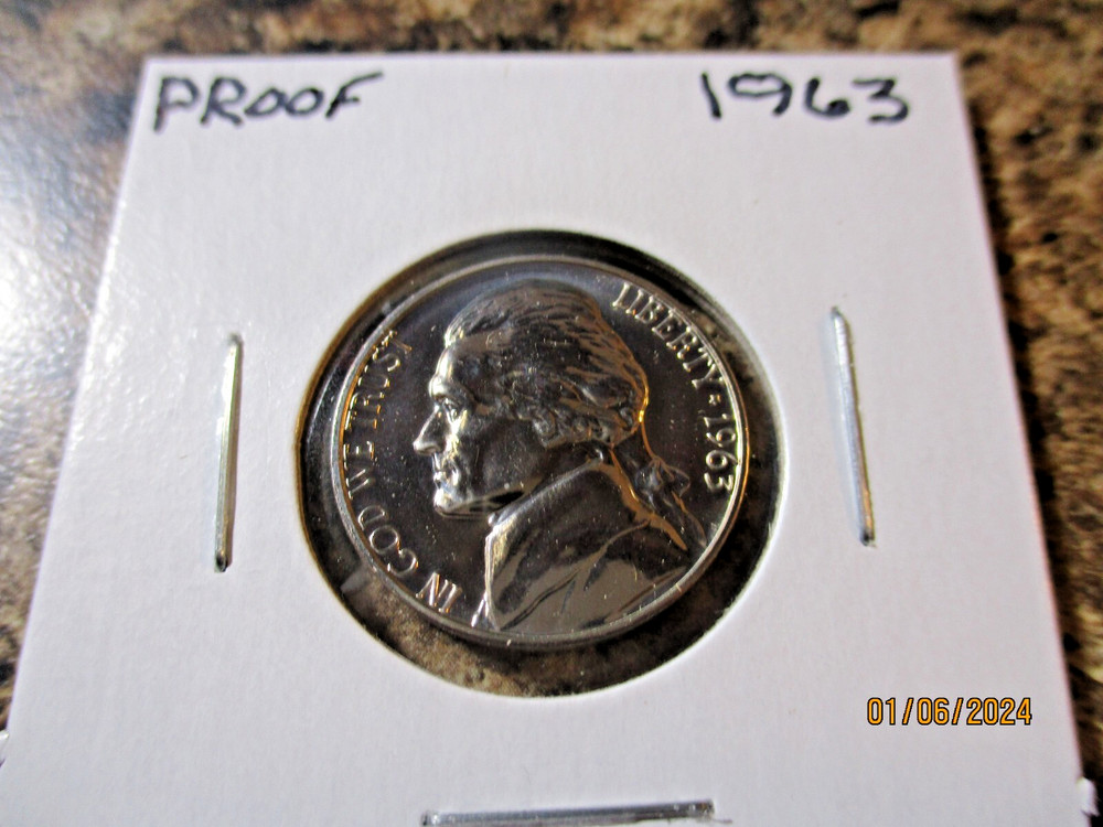 1963 PROOF JEFFERSON NICKEL