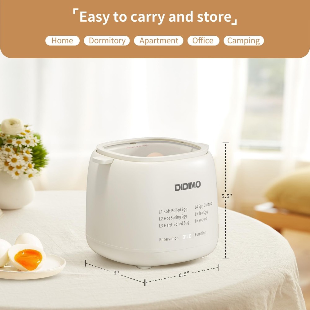 Rapid Egg Cooker, Timable Egg Cooker for Hard Boiled Eggs, Soft Boiled Egg, H...