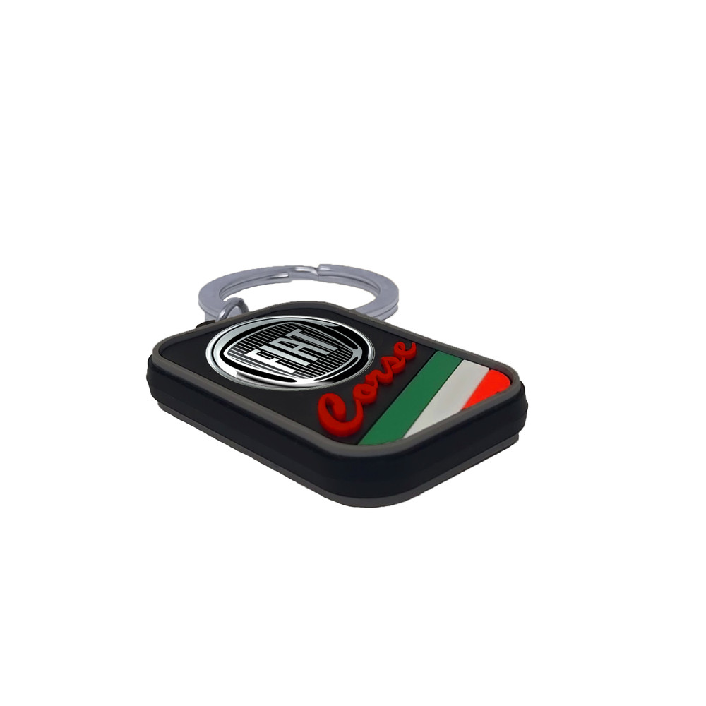 Fiat Black Key Ring, 4.2 x 2.6 cm