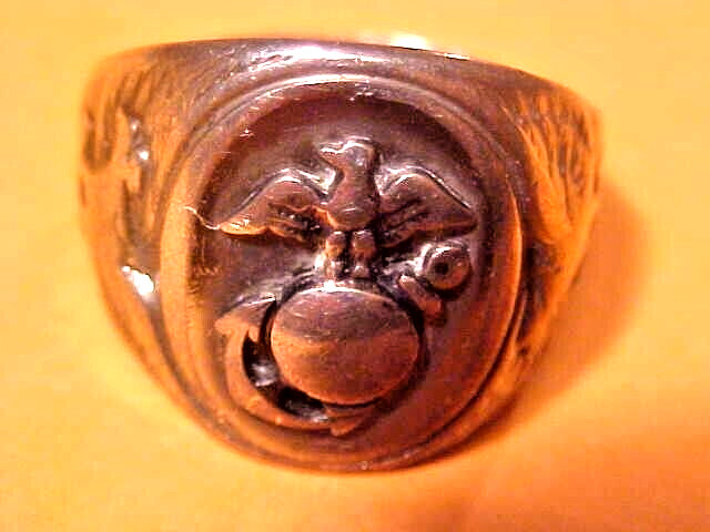 US Marine Corps .925 Sterling Silver Ring Size 10
