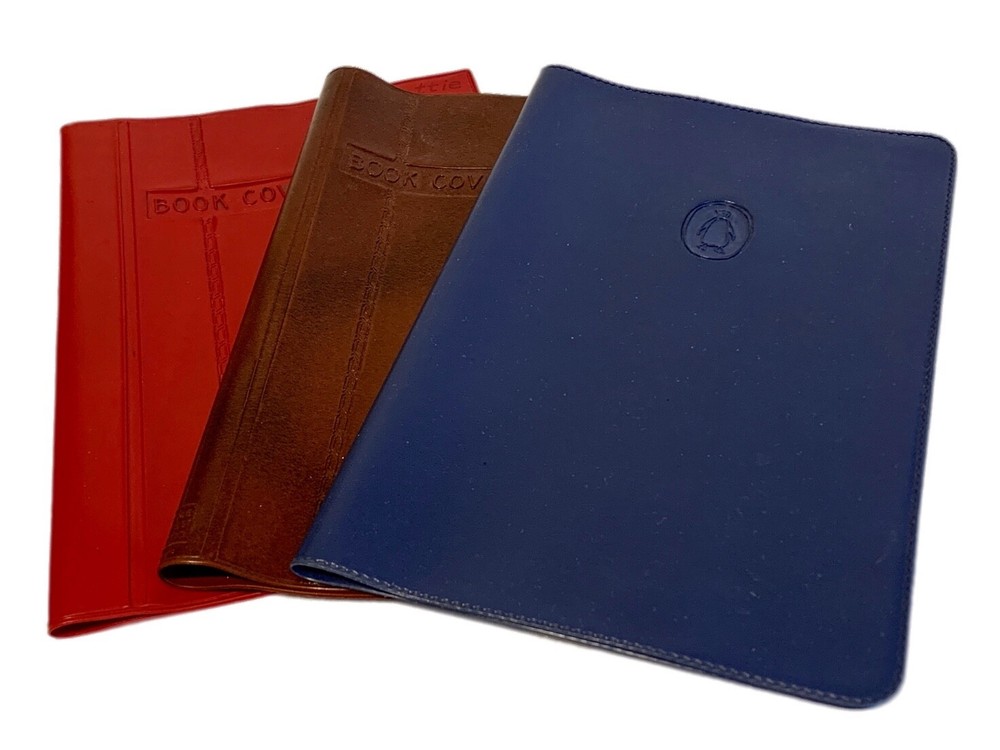 3 Plastic Book Covers Paperback Protectors Assorted Colors Std Size