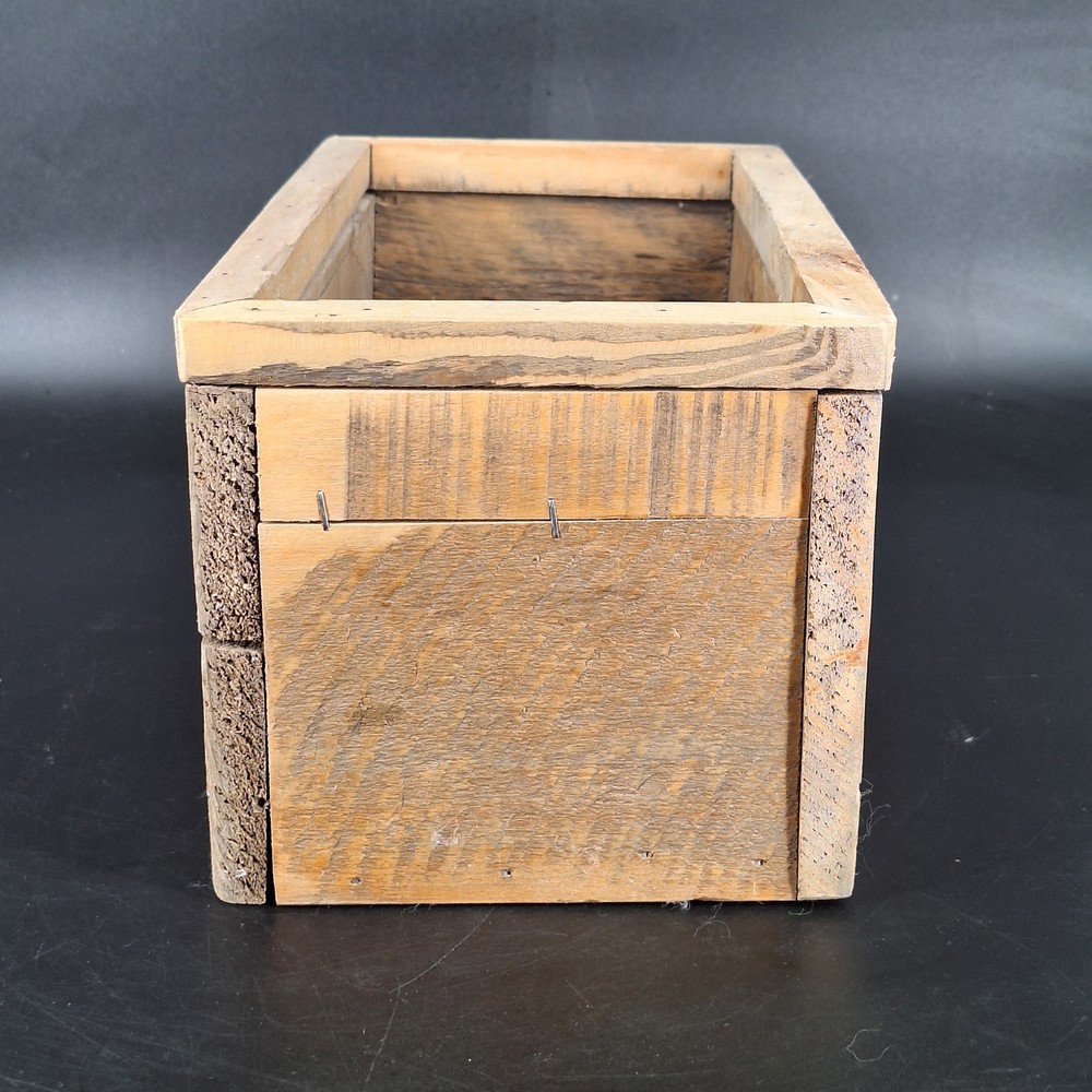 Rustic Distressed Wood Storage Box Planter Organizer Crate Home Decor