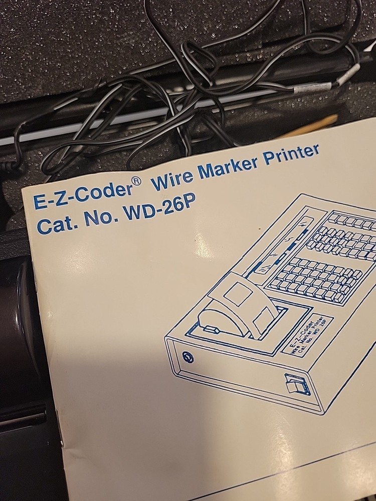Thomas & Betts Thermal Label Printer WD-26P EZ CODER With Case & Cord