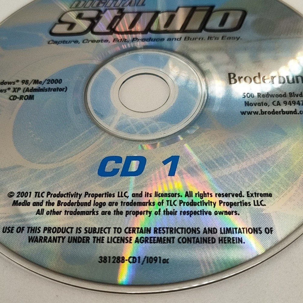 Extreme Media Digital Studio Capture, Create, Edit, Produce & Burn PC ROM 2 Disc