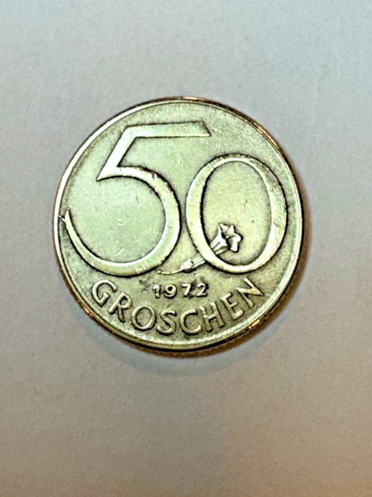 1972 Austria 50 Groschen