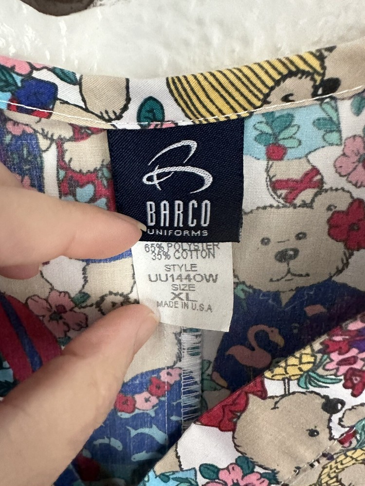 BARCO Uniforms Bears Scrub Top ~XL