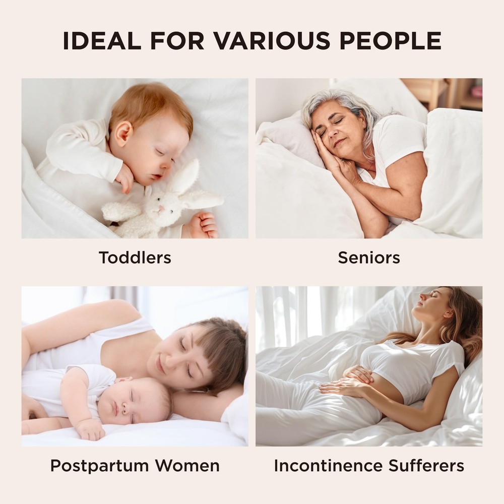 Bedsure Full Size Mattress Protector Waterproof - Quilted Fitted Full, White