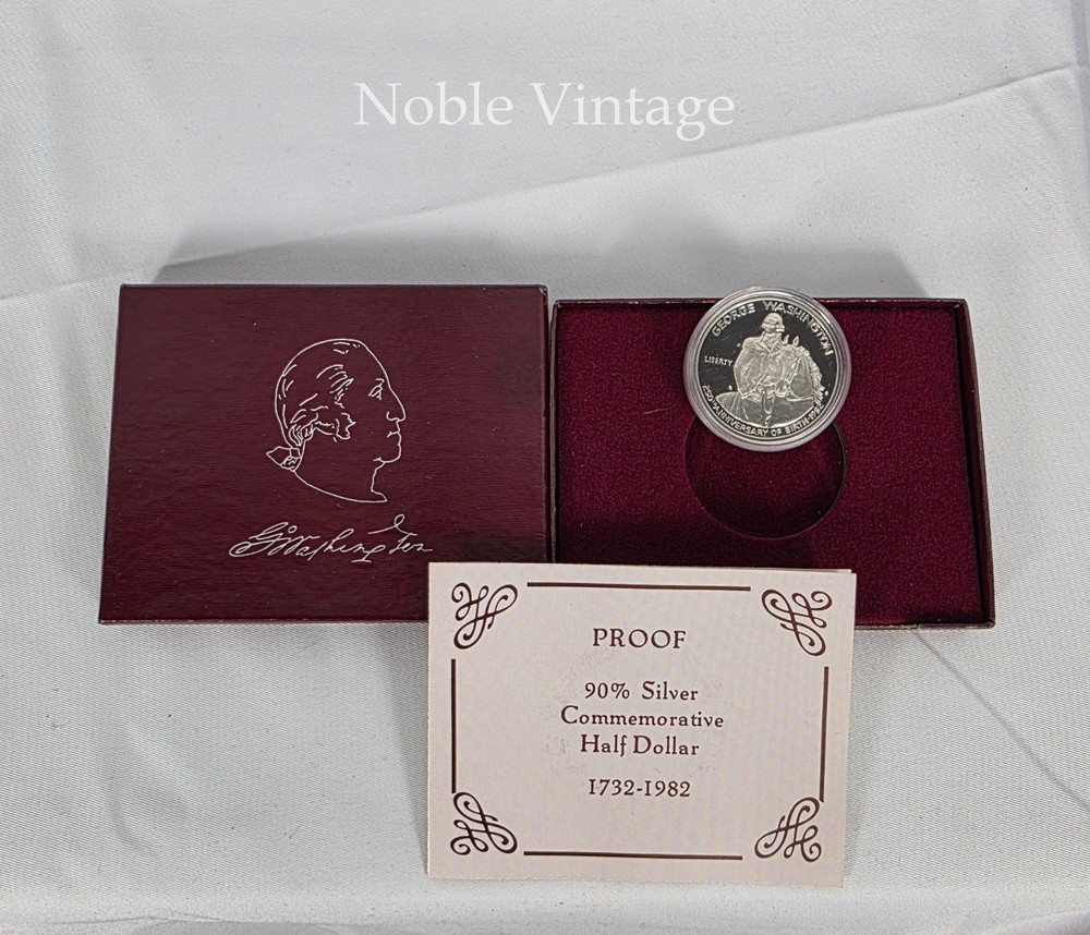 1982 s  Proof George Washington Commemorative Half Dollar - 90% Silver - ST