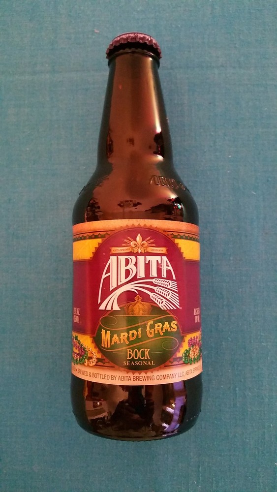 ABITA  BREWING CO.           "MARDI  GRAS  BOCK"        EMPTY BOTTLE