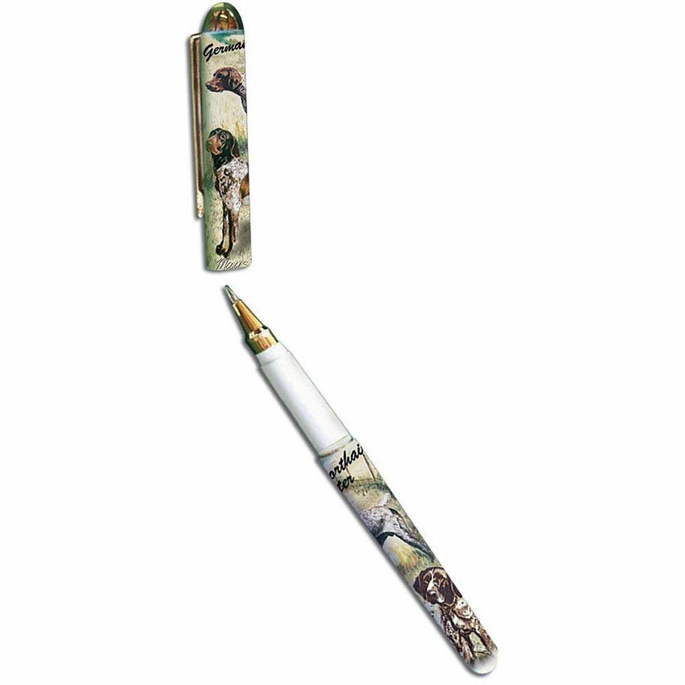 German Shorthaired Pointer Designer Roller Pen 30 Pens, Black Ink Ruth Maystead