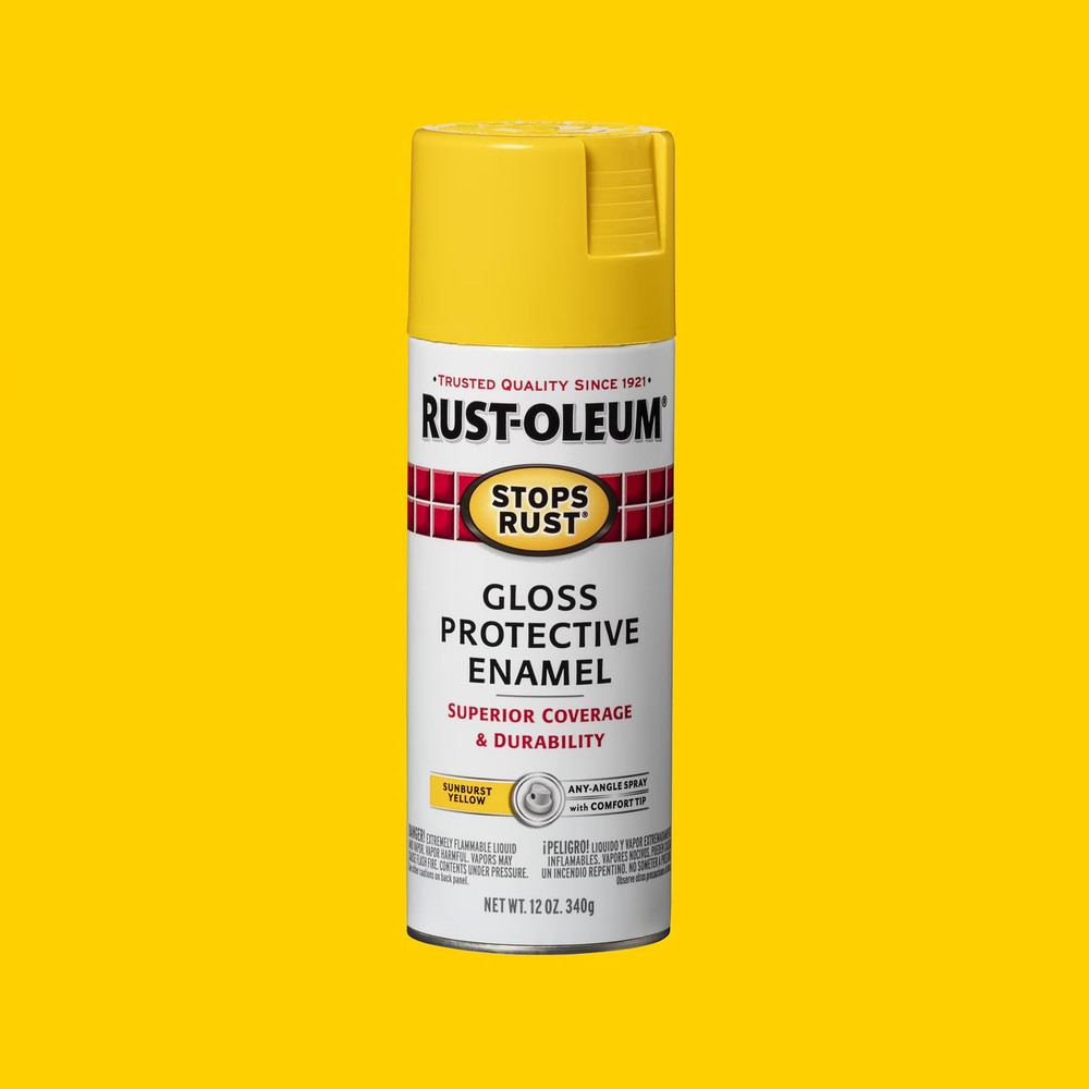 Yellow,  Stops Rust Protective Enamel Gloss Spray Paint-7747830, 12 Oz