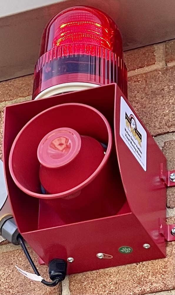 GI HAWK Motion Sensor, Audible Visual Warning Trip Alarm, 110v