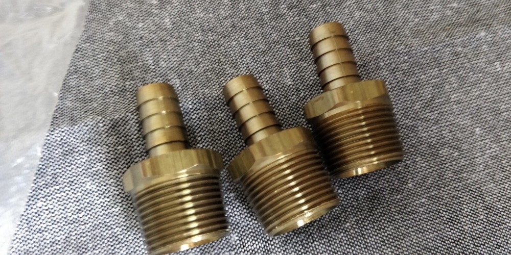 3 pieces BRASS 1020808C BARBED HOSE FITTING