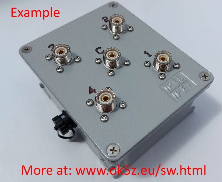 KIT 4:1 remote antenna switch DIY cheap SO-239 KIT