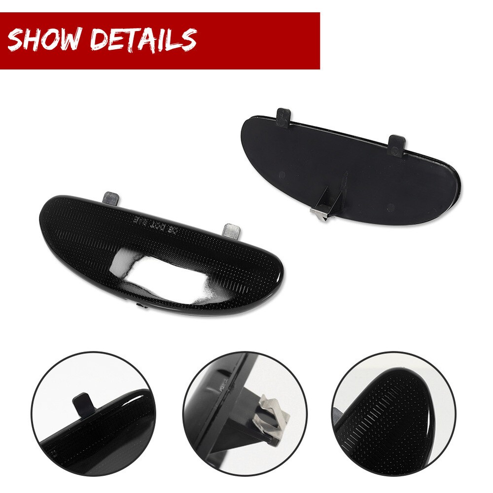 Inner Door Panel Reflector Plate Light Cap Smoke For Corvette 1997-2004 10295148