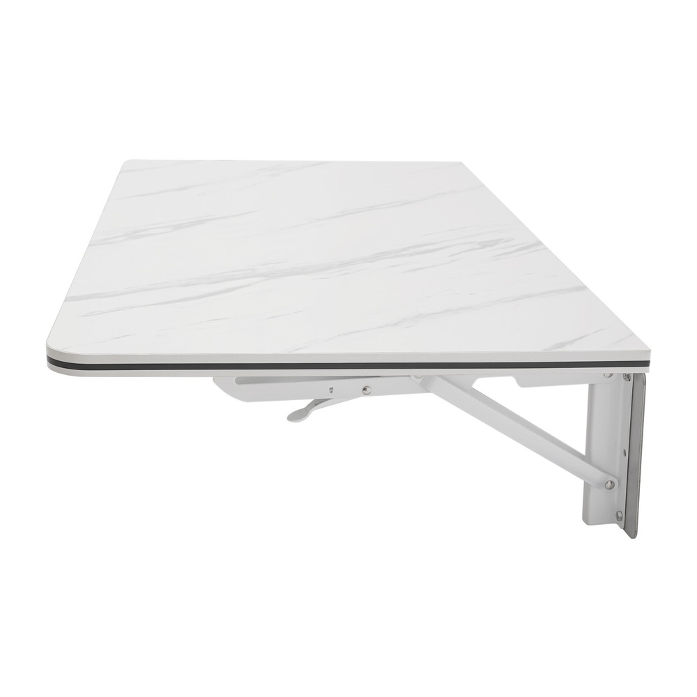 Modern Folding Wall Desk Wall-mounted Folding Table Foldable Table Indoor White