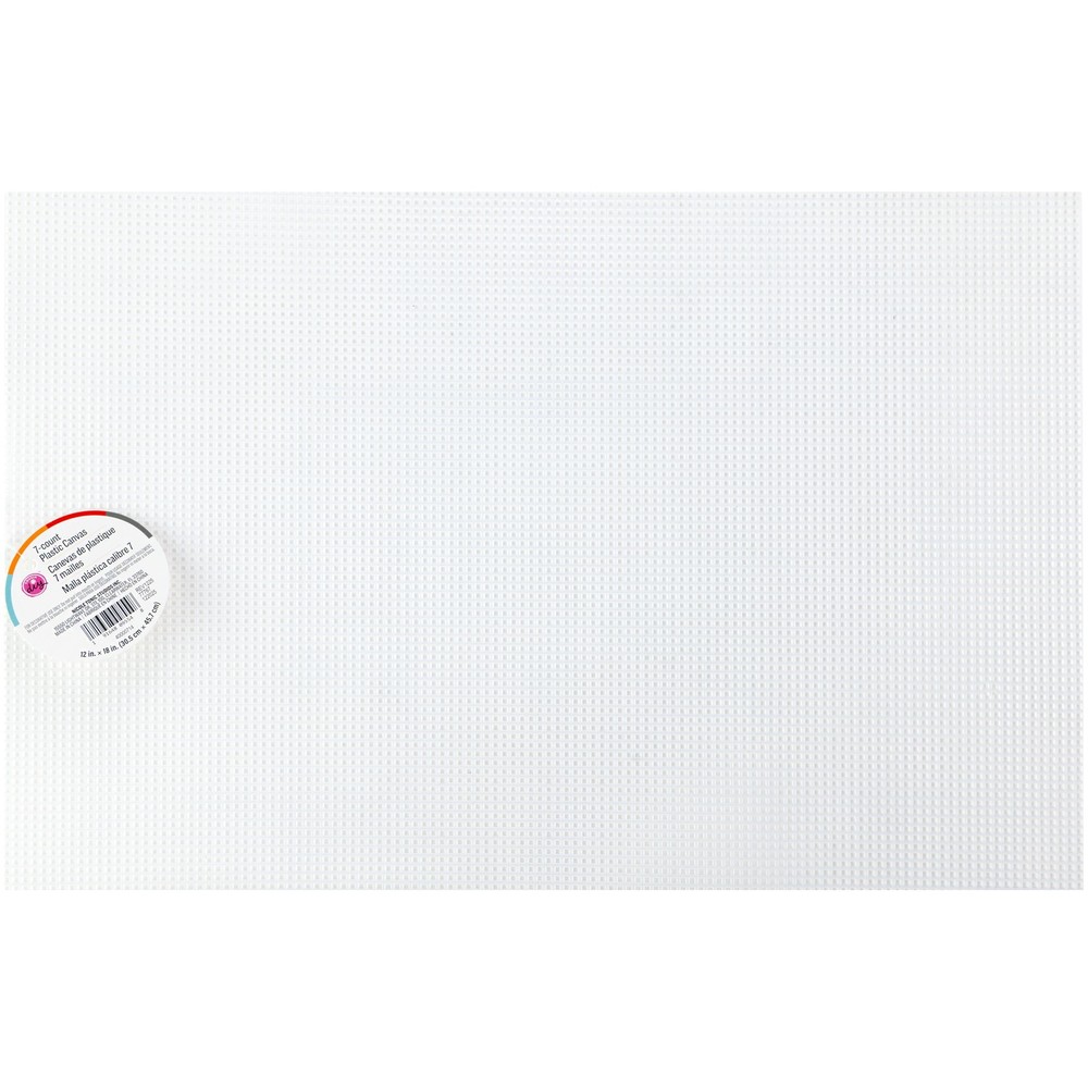 CousinDIY Plastic Canvas 7 Count 12"X18"-Clear - 12 Pack