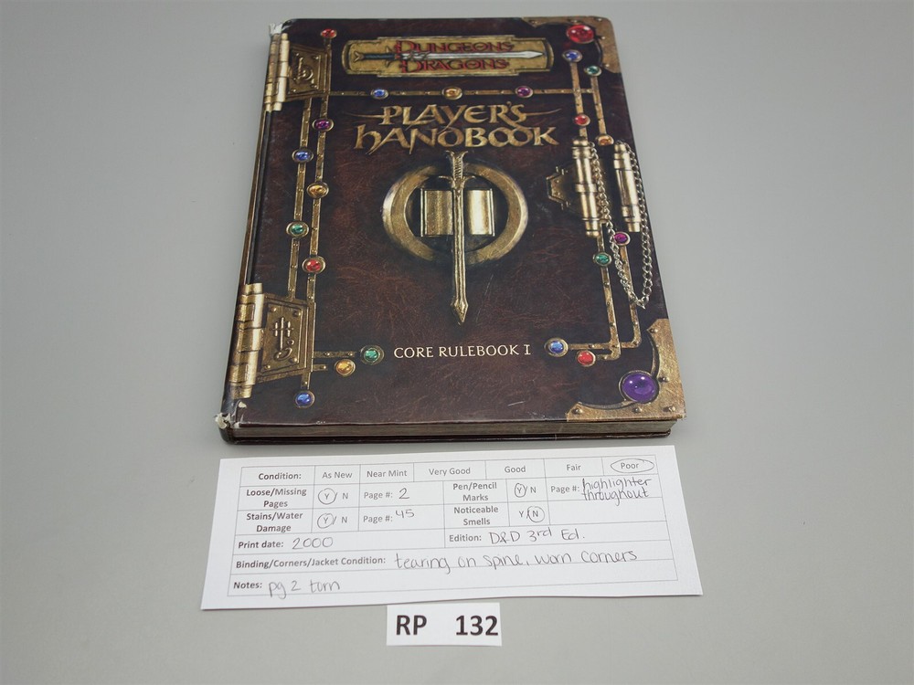 Dungeons & Dragons, D&D: Player's Handbook Core Rulebook I (3rd Edition)