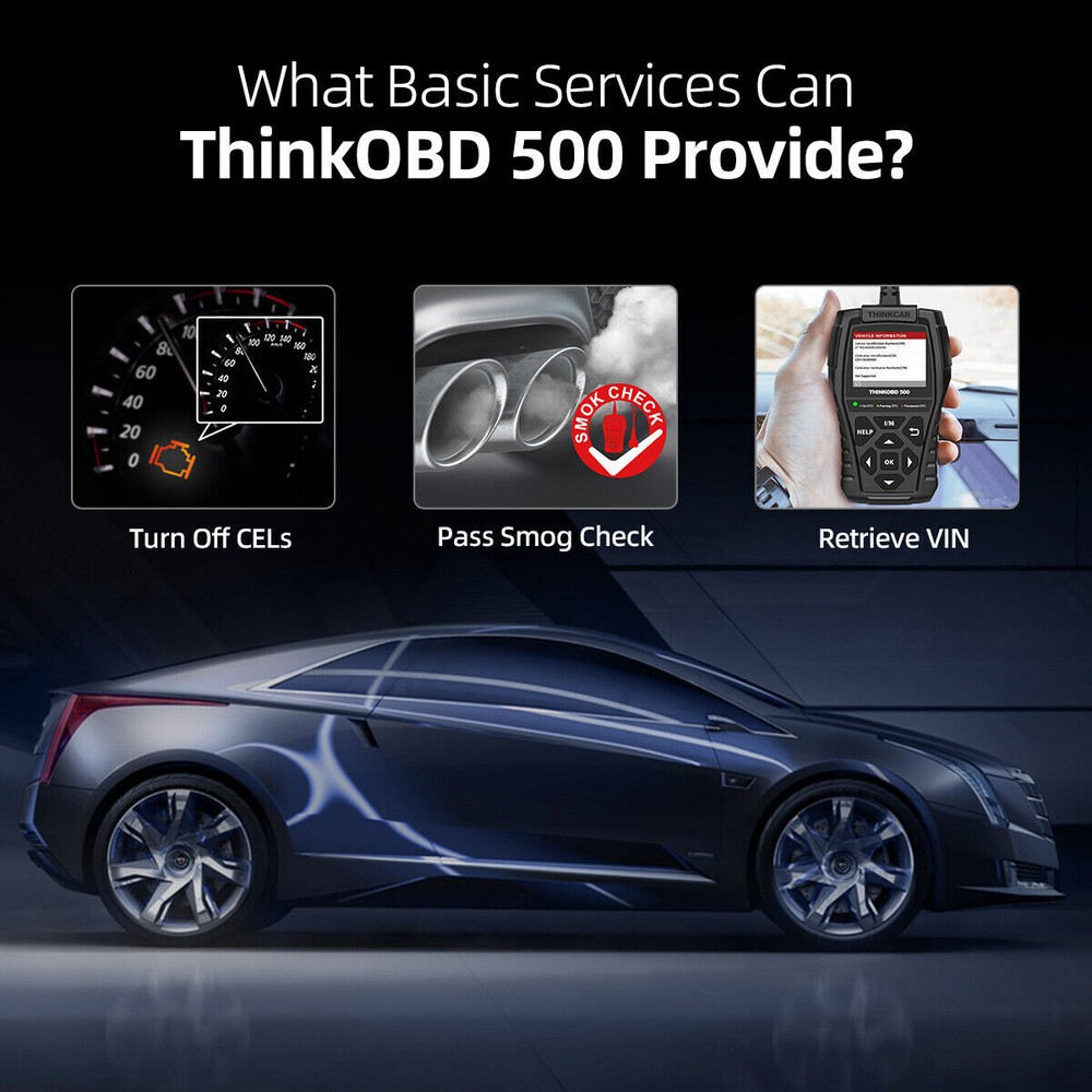 ThinkOBD 500 OBD2 Scanner Vehicle Code Reader Check Engine Diagnostic Tool