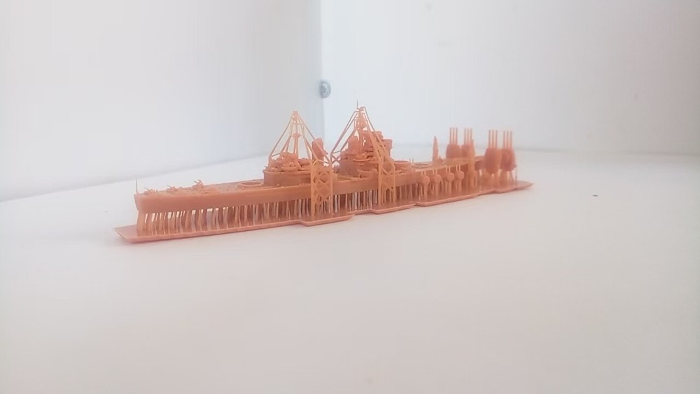 3D printing 1/2000 UK Lion class battleship unpainted model kit
