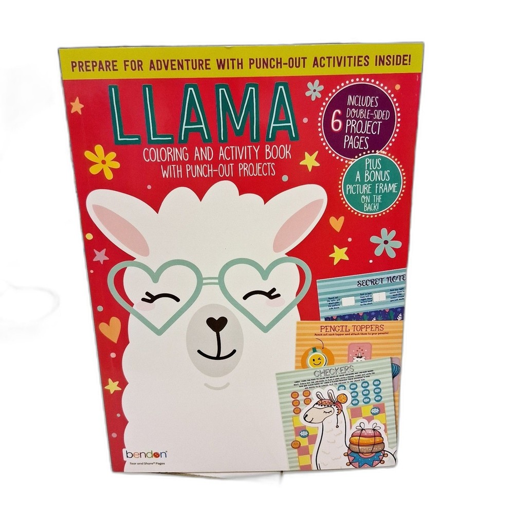 Llama Coloring & Activity Book-Punch Out Projects