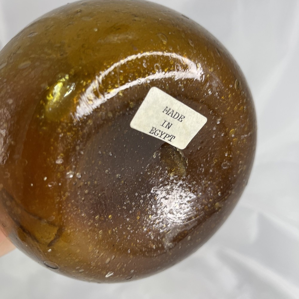 Blown Amber Glass made in Egypt