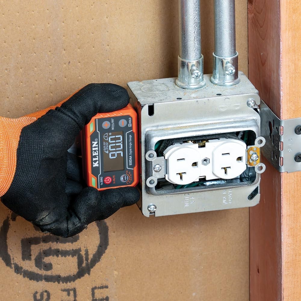 Klein Tools Digital Angle Gauge with LED Alert - Precision Measurement Tool