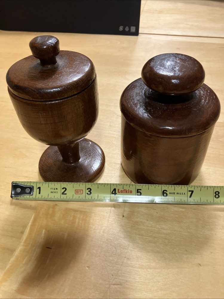 Set Of Wood Canister  Handmade