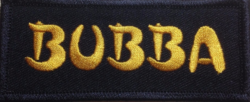 BUBBA MOTORCYCLE VEST IRON ON EMBROIDERED PATCH H-16