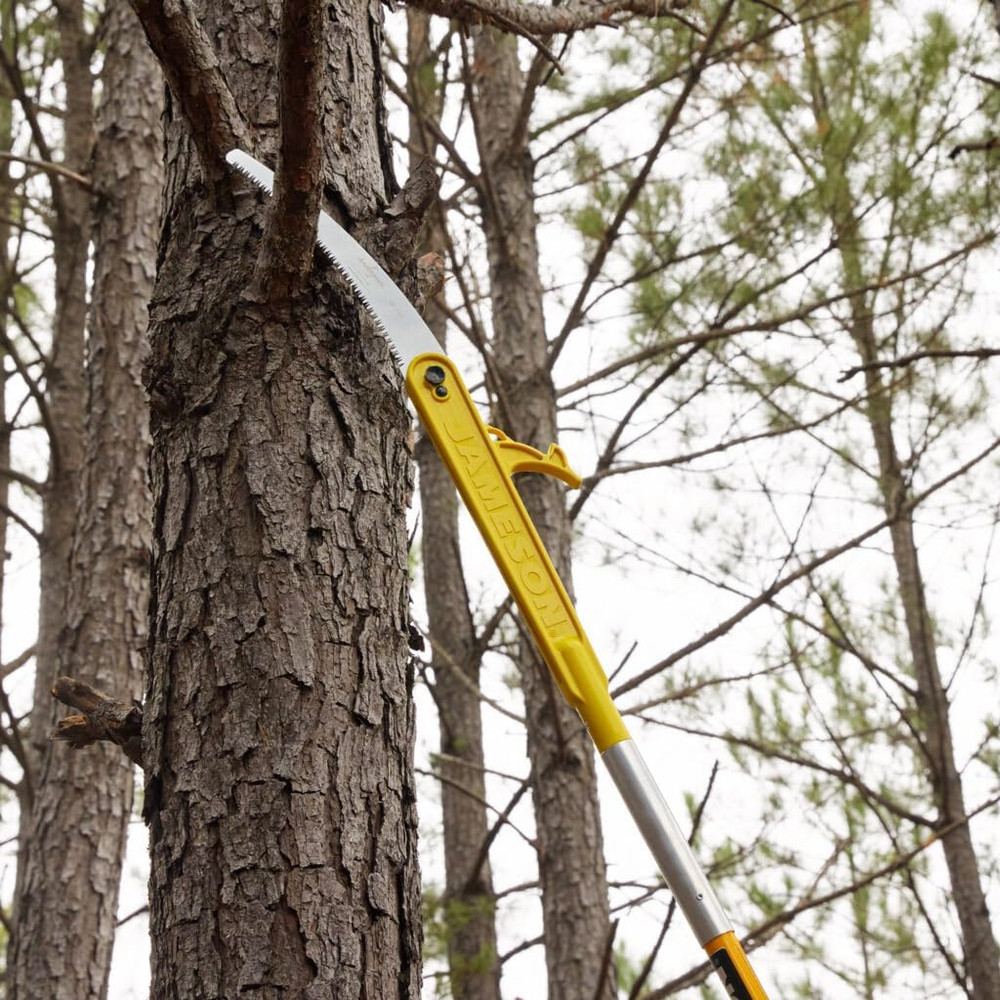 Folding Pole Saw with 13" Tri-Cut Barracuda Blade for Easy Tree Trimming