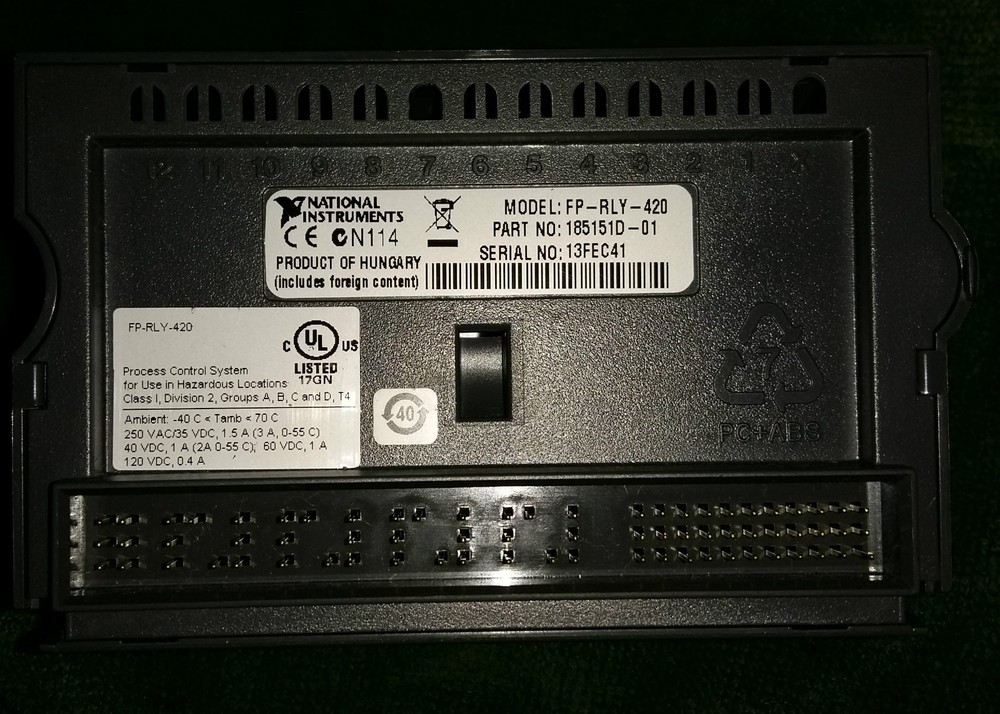 National Instruments NI FP-RLY-420 Relay Modules for FieldPoint