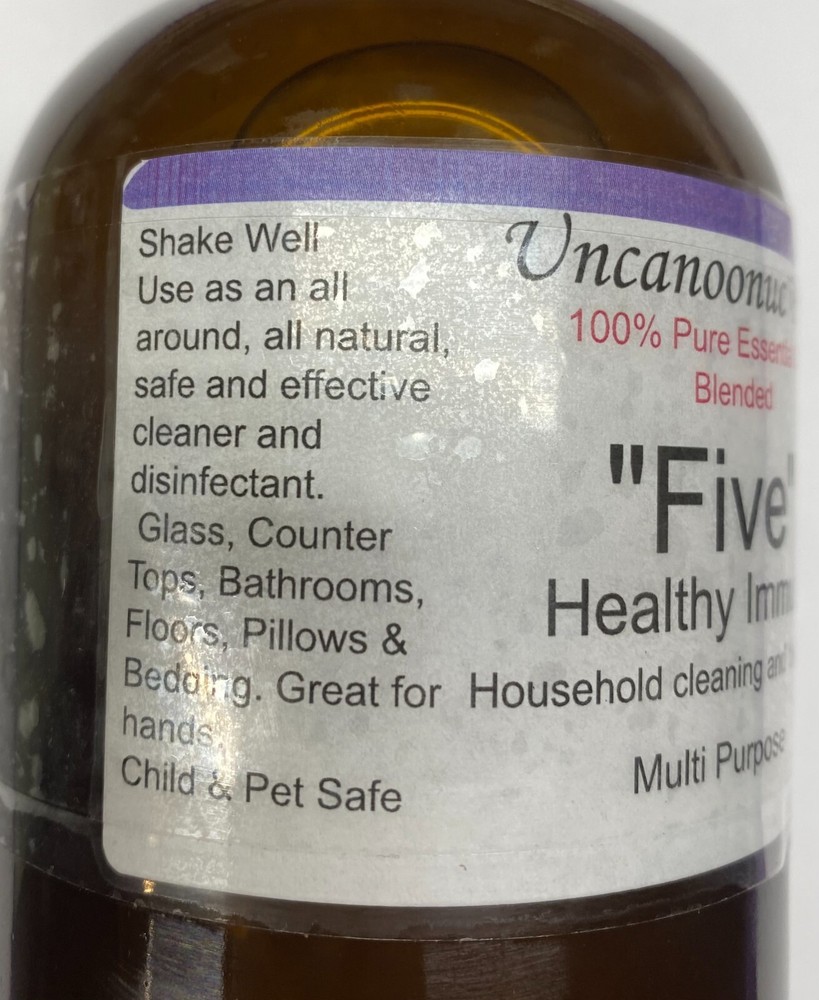 "Five" Pure Essential Oil Multi Purpose Spray 16 Oz with Refill