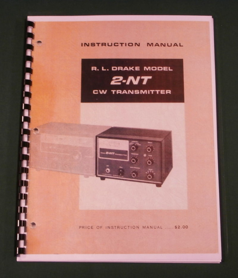 Drake 2-NT Instruction Manual: w/11"X17" Schematic & Protective Covers!