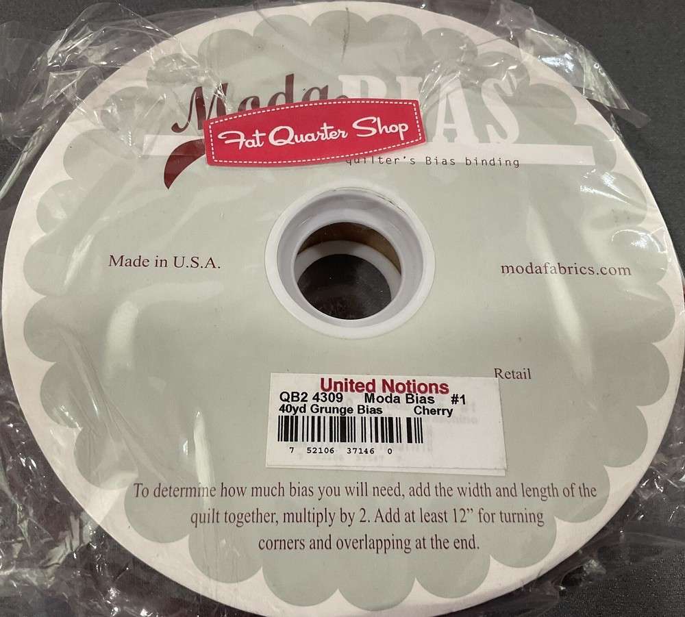 Moda Bias Binding Grunge Cherry 40 Yd Roll
