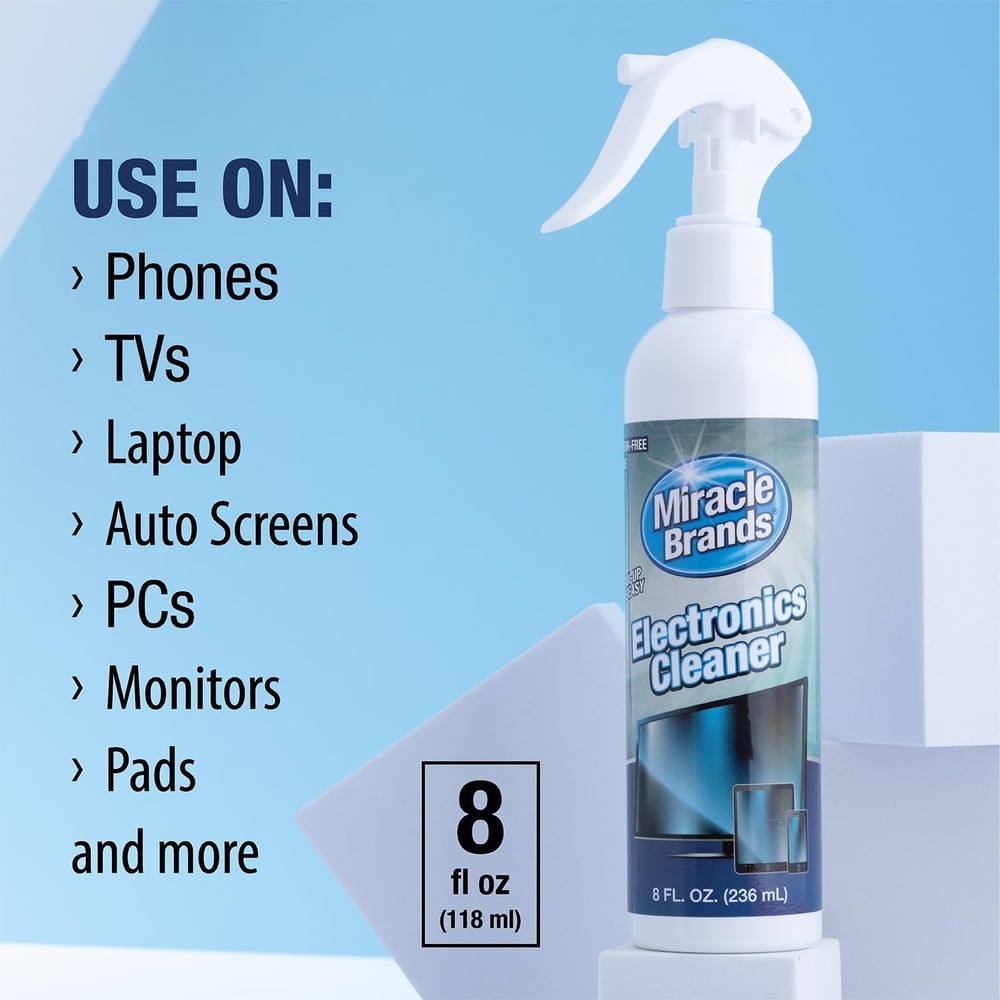 MiracleSpray 8oz Multisurface Electronics Cleaner + Microfiber Towel Kit