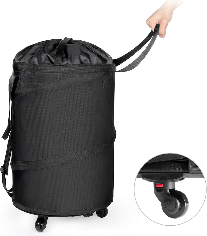 Laundry Hamper with Wheels, Extra Large 3 in 1 Pop up Rolling Laundry Basket, Co