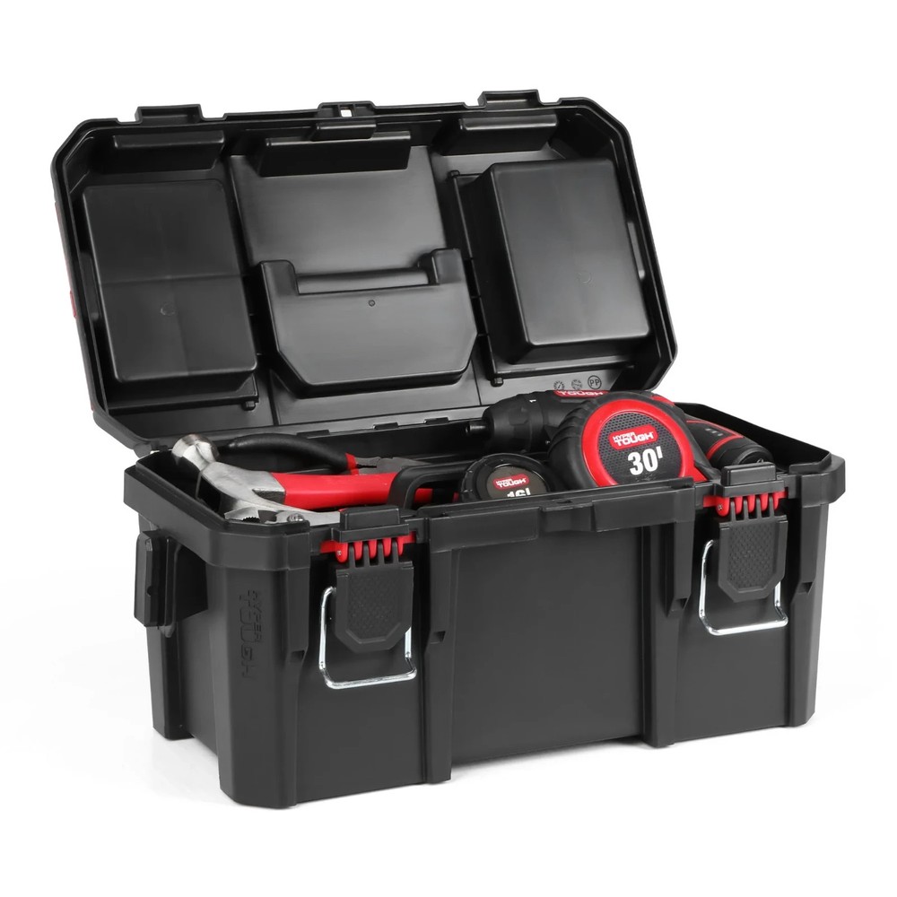 Hyper Tough 16" Toolbox Heavy Duty Resin Tool Box w Organizer