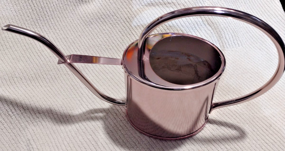 Polished Copper-look petite watering can