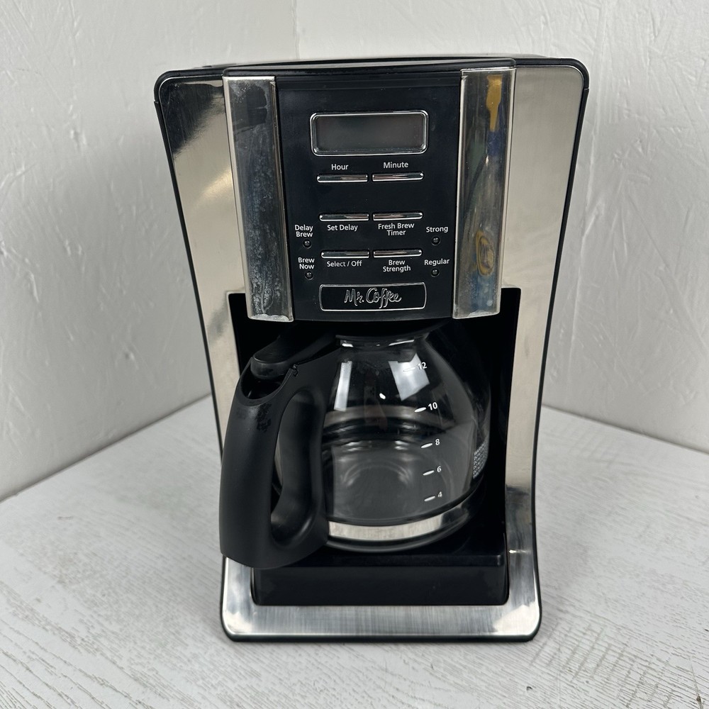 Mr. Coffee 12 Cup Programmable Drip Coffee Maker Brew Strength Selector