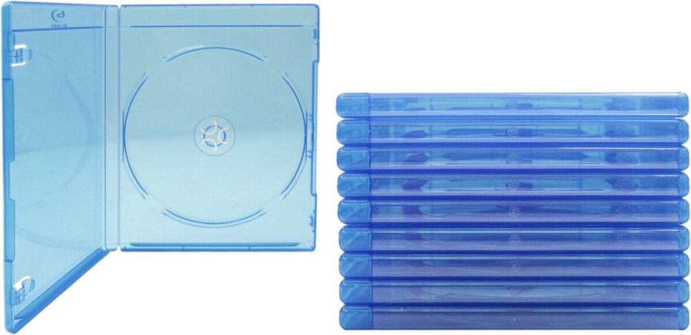 (10) Blu-Ray Standard Empty Replacement Boxes Cases - 12mm - Holds 1 Single Disc