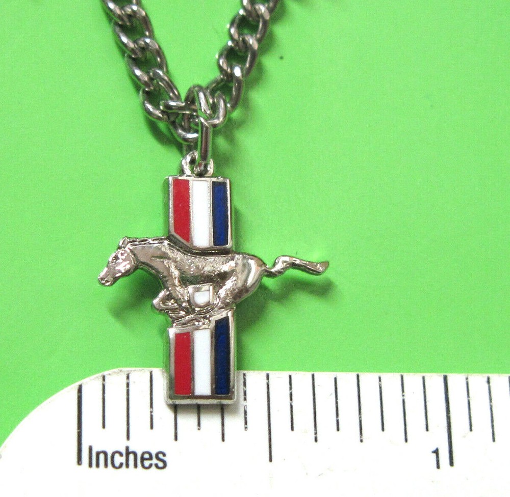 MUSTANG - necklace , pendant GIFT BOXED silver tone int.