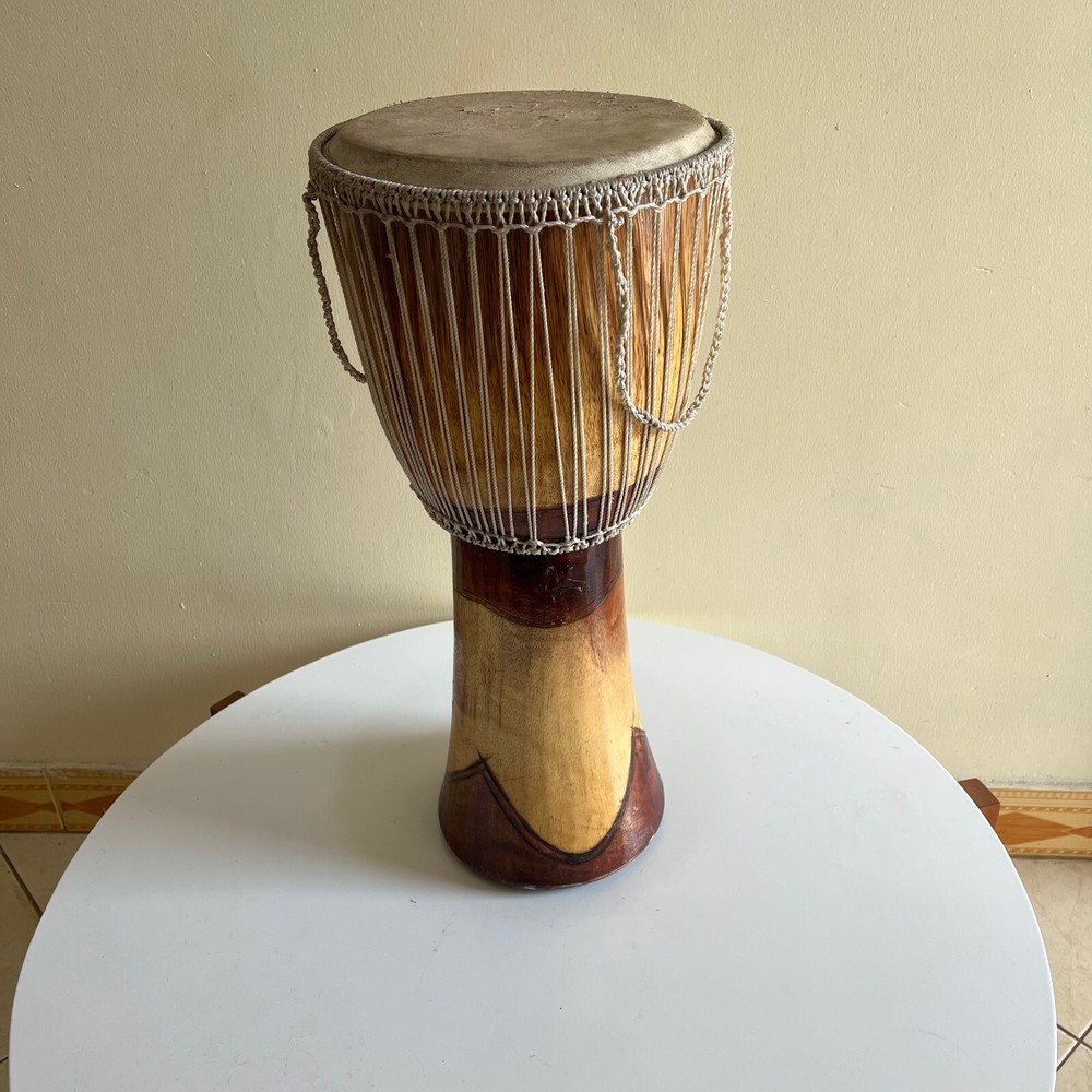 Large Mahogany Wood Djembe Drum